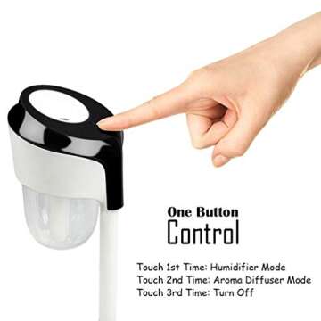 Vyaime Car Diffuser Humidifier, Essential Oil Aromatherapy Diffusers, Ultrasonic Cool Mist Humidifier for Vehicle Automobile(Black)