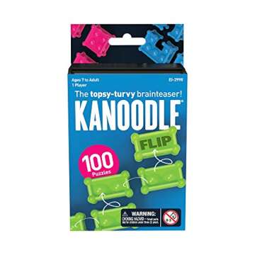 Educational Insights Kanoodle Flip 3-D Brain Teaser Puzzle Game for Kids, Teens And Adults, Featuring 100 Challenges, Ages 7+
