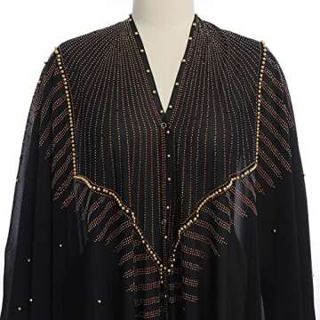 Elegant Beaded Muslim Abaya Dress for All Occasions