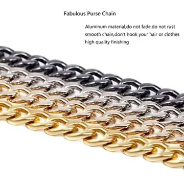 Xiazw Medium Size Fabulous Metal Shoulder Crossbody Purse Strap Replacement Bag Chain Accessories (26‘’, Antique Gold)