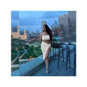 BEAGIMEG Sexy One Shoulder Bodycon Dress for Women