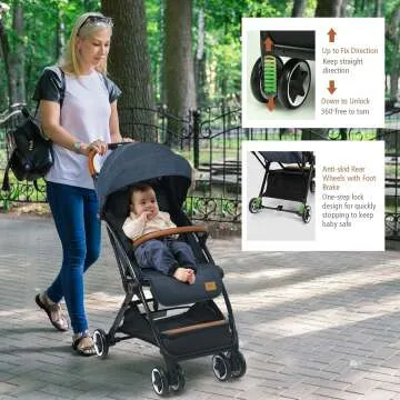 BABY JOY Lightweight Compact Baby Travel Stroller
