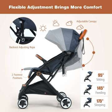 BABY JOY Lightweight Compact Baby Travel Stroller