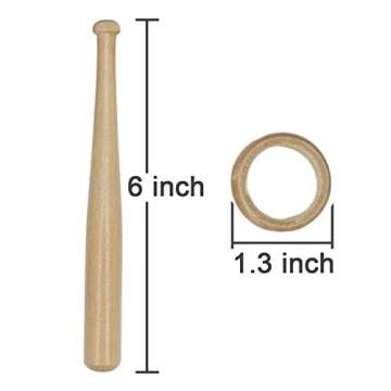 TIHOOD 1 Pack Baseball Stand Baseball Stand Holder Wooden Base Ball Stand Display Holder