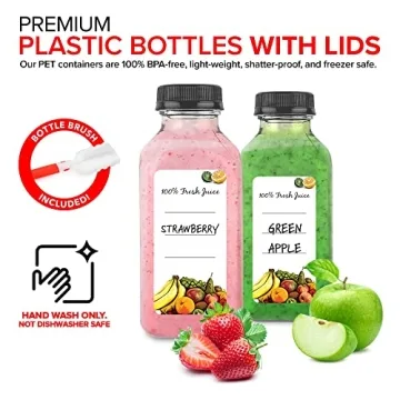 12 oz Juice Bottles for Juicing & Meal Prep - 12 Pack