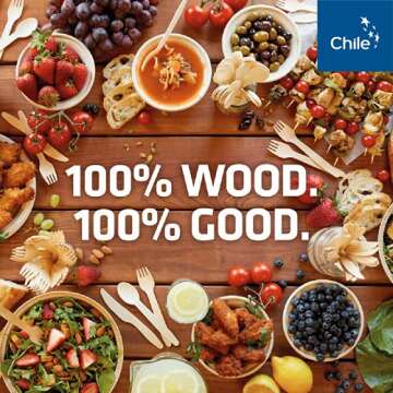 Eco-Friendly Disposable Wooden Cutlery Set - 100 Forks