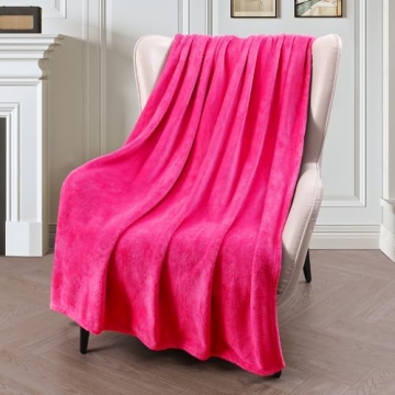 Exclusivo Mezcla Extra Large Fleece Throw Blanket for Couch, Sofa, 300GSM Super Soft and Warm Blanke...