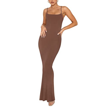 REORIA Elegant Women's Ribbed Maxi Dress for All Occasions