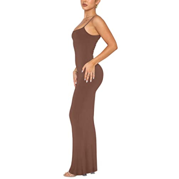 REORIA Elegant Women's Ribbed Maxi Dress for All Occasions