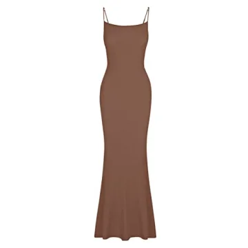 REORIA Elegant Women's Ribbed Maxi Dress for All Occasions
