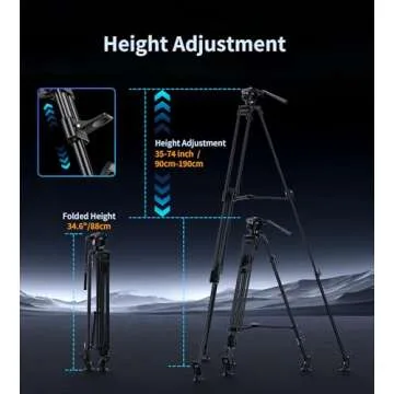 Heavy Duty Video Tripod with Fluid Head for Creators