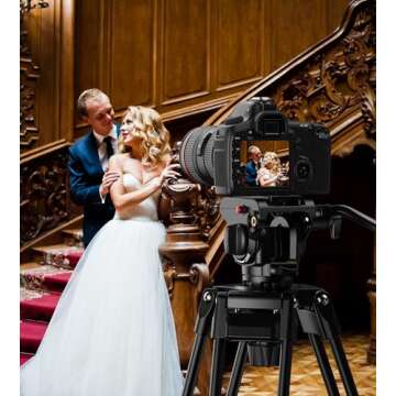 Heavy Duty Video Tripod with Fluid Head for Creators
