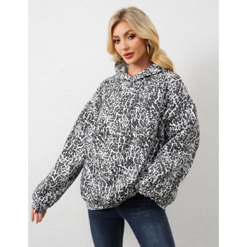 Stylish Oversized Leopard Hoodie for Trendy Comfort