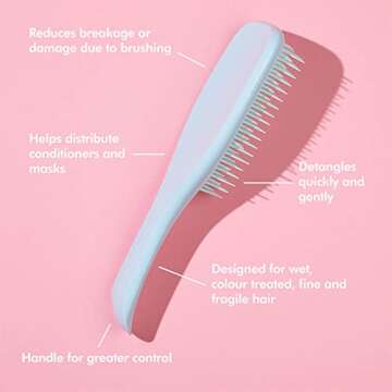 Tangle Teezer The Ultimate Detangling Brush, Dry and Wet Hair Brush Detangler for All Hair Types, Pebble Gray Kiss