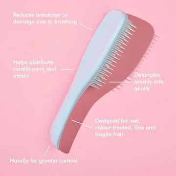 Tangle Teezer The Ultimate Detangling Brush, Dry and Wet Hair Brush Detangler for All Hair Types, Pebble Gray Kiss