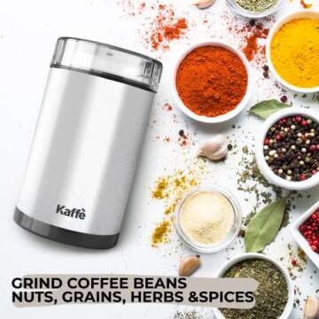 Kaffe Coffee Grinder Electric - Fresh Coffee for All Brew Styles
