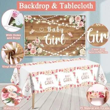 Winrayk Baby Shower Decorations Kit for Girls