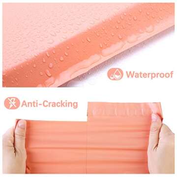Metronic Poly Mailers 10x13 100 Pcs | Medium Size Shipping Bags for Clothes | Large Poly Mailer Bags, Shipping Envelopes, Mailing Bags for Small Business, Strong Adhensive Poly Bags Pink