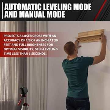 Self-Leveling 100FT Green Cross Line Laser for Precision