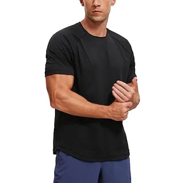 CRZ YOGA Men's Lightweight Moisture-Wicking Athletic T-Shirt
