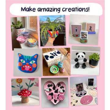 Pott'd Air Dry Clay for Adults. Beginners Home Pottery Kit for Adults. DIY Craft Kit for Adults. Kit...
