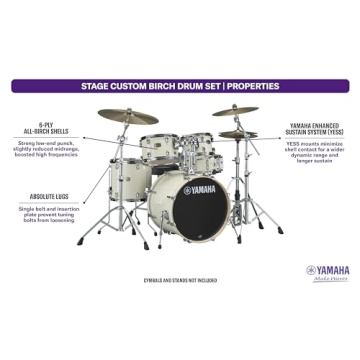 Yamaha Stage Custom Birch 3-Piece Drum Set - Premium Sound