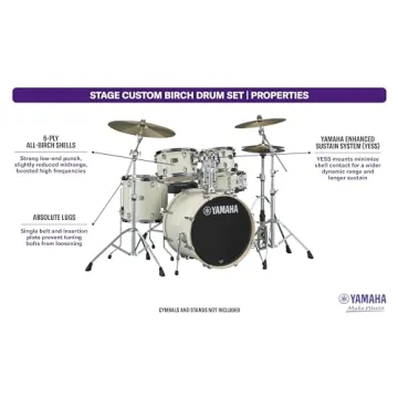 Yamaha Stage Custom Birch 3-Piece Drum Set - Premium Sound