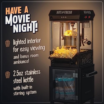 Nostalgia Popcorn Maker - Vintage Style Theater Popcorn Machine