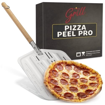 Hans Grill Pizza Peel PRO | Made for XL Pizza 12 inch + | Professional Restaurant Grade Perforated M...