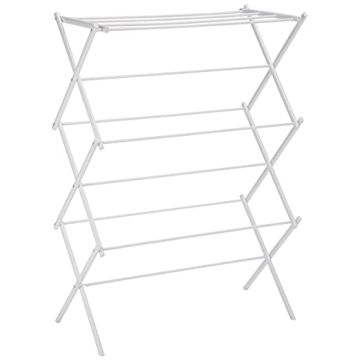 Efficient Amazon Basics Foldable Laundry Rack for Air Drying