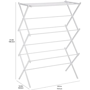 Efficient Amazon Basics Foldable Laundry Rack for Air Drying