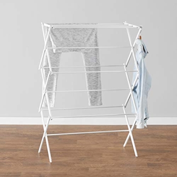Efficient Amazon Basics Foldable Laundry Rack for Air Drying