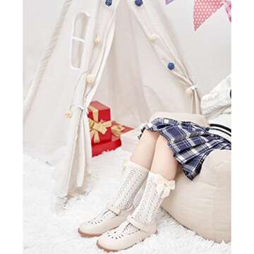 Toddler Little Girl Beige Mary Jane Dress Shoes - Ballet Flats for Flower Girl Party School Shoes（Beige,10 Toddler