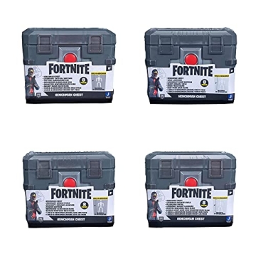 FORTNITE Henchman Chest Shark Collectible Accessory Set Bundle- Includes 4 Shark Style Henchman Chests, 8 Back Bling, 12 Weapons, 8 Shark Henchman Build-A-Figure Pieces. More Styles Dropping Soon