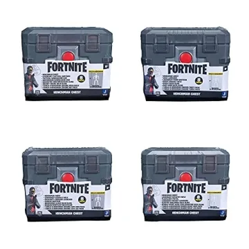 FORTNITE Henchman Chest Shark Collectible Accessory Set Bundle- Includes 4 Shark Style Henchman Chests, 8 Back Bling, 12 Weapons, 8 Shark Henchman Build-A-Figure Pieces. More Styles Dropping Soon