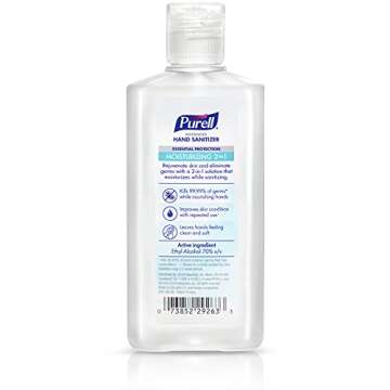 Purell 2in1 Moisturizing Advanced Hand Sanitizer Gel, 4 oz Portable Bottle with Flip-Top Cap (Pack of 6) - 3498-04-EC