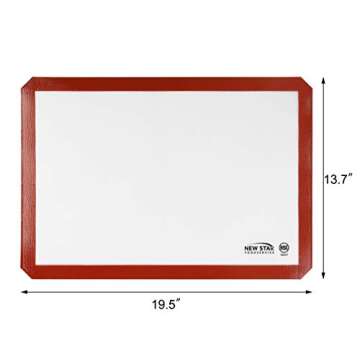 New Star Foodservice 36657 Commercial Grade Silicone Baking Mat Non Stick Pan Liner, 14 x 20 inch (T...