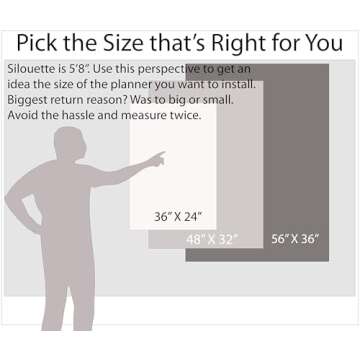 36" x 24" Sky Blue Vertical 90-Day Task, Goals and Objective Erasable Calendar - Large Wall Planner ...