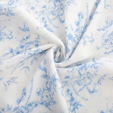 Women's Summer Floral Boho Dresses Casual Square Neck Smocked Flowy Tiered Beach Midi Dress with Pockets(Blue Floral-1, M)