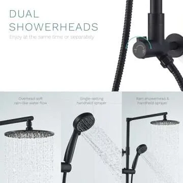 Fennocasa Polaris 3 Dual Rain Shower System - Matte Black