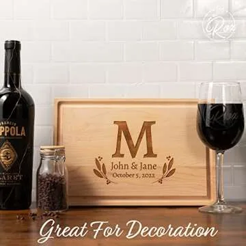 Personalized Maple Cutting Board for Couples - Engraved Gifts