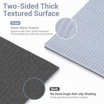 Foldable Yoga Mat, Travel Eco-Friendly PVC Yoga Mat, Double Sided Non-Slip Workouts Mat with Storage...