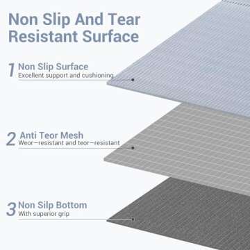 Foldable Yoga Mat, Travel Eco-Friendly PVC Yoga Mat, Double Sided Non-Slip Workouts Mat with Storage Bag for Home Gym Exercise & Fitness Pilates Stretching (72" x 24" x 1/5" Thick) OEKO-TEX Certified