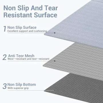 Foldable Yoga Mat, Travel Eco-Friendly PVC Yoga Mat, Double Sided Non-Slip Workouts Mat with Storage Bag for Home Gym Exercise & Fitness Pilates Stretching (72" x 24" x 1/5" Thick) OEKO-TEX Certified