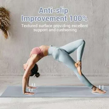 Foldable Yoga Mat, Travel Eco-Friendly PVC Yoga Mat, Double Sided Non-Slip Workouts Mat with Storage Bag for Home Gym Exercise & Fitness Pilates Stretching (72" x 24" x 1/5" Thick) OEKO-TEX Certified