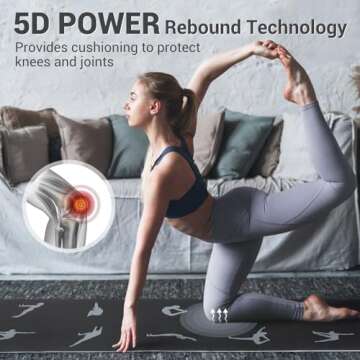 Foldable Yoga Mat, Travel Eco-Friendly PVC Yoga Mat, Double Sided Non-Slip Workouts Mat with Storage Bag for Home Gym Exercise & Fitness Pilates Stretching (72" x 24" x 1/5" Thick) OEKO-TEX Certified