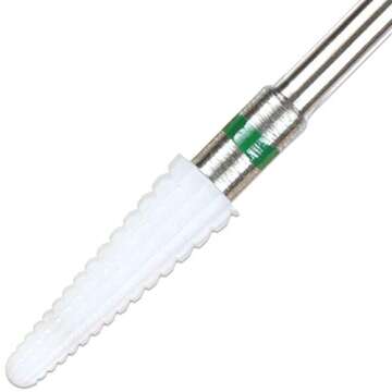 Pana Professional 3/32" Shank Size - White Small Tapered Cone Ceramic Bit Coarse Grit - Nail Drill Bit for Dremel Machine