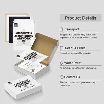 SIGNWIN Artistic Framed Floral Prints, Set of 4