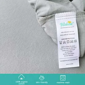 Bassinet Sheets Compatible with Ingenuity Bedside and Cuddor Bedside Bassinet,100% Cotton, 2 Pack, Ultra Soft Bassinet Sheet for Baby, Gray