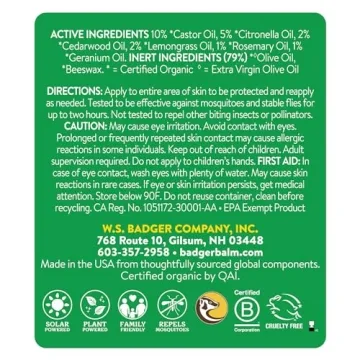 Badger Bug Repellent Stick Natural Effective Defense